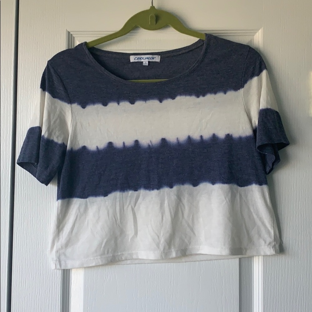 Striped tie-dye shirt
